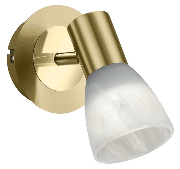 Faretto da Interno a LED in Metallo Ottone Satinato