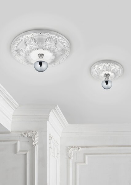 Plafoniera da Interno E27 in Gesso Bianco