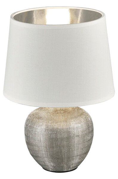 Lampada tavolo da Interno E14 in Ceramica Argento