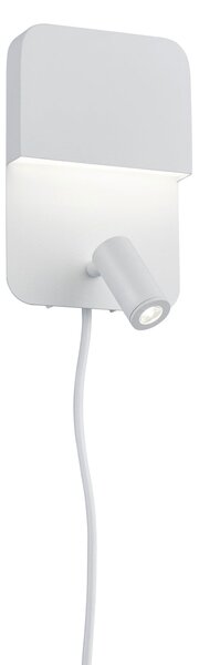 Applique da Interno a LED in Metallo Bianco Opaco