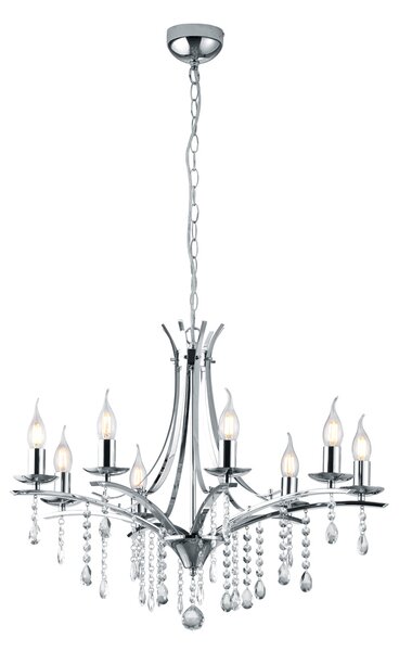Lampadario da Interno E14 in Metallo Cromo