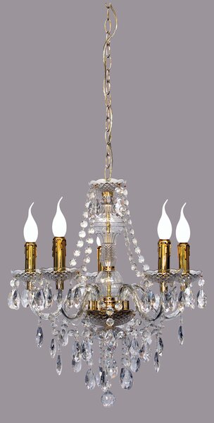 Lampadario da Interno E14 in Metallo Ottone Lucido