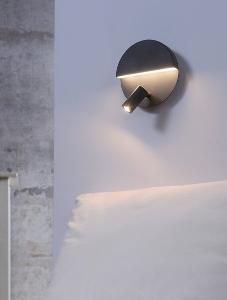 Applique da Interno a LED in Metallo Nero Opaco