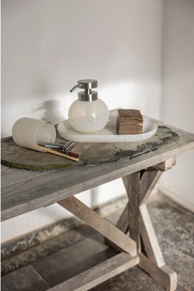 Portaspazzolino color crema in vetro Opal – Mette Ditmer Denmark