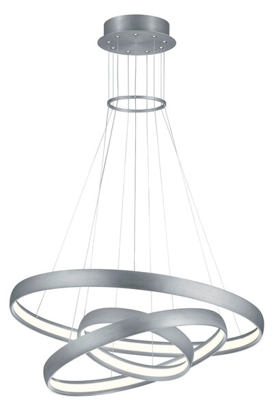 Lampada a Sospensione da Interno a LED in Metallo Alluminio Spazzolato