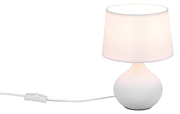 Lampada tavolo da Interno E14 in Ceramica Bianco