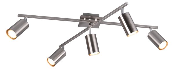 Plafoniera da Interno GU10 in Metallo Nickel Opaco