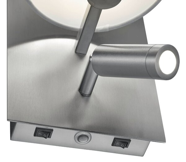 Applique da Interno a led in Metallo Nickel Opaco