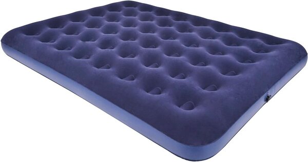 Materasso gonfiabile matrimoniale - Ideale per campeggio e ospitalità - Struttura a nido d'ape - 203 x 152 cm - Blu