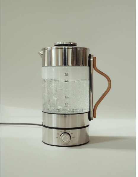 Bollitore argentato in vetro 1,2 l Emma – Stelton