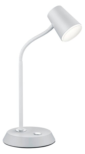Lampada tavolo da Interno a LED in Metallo Bianco Opaco