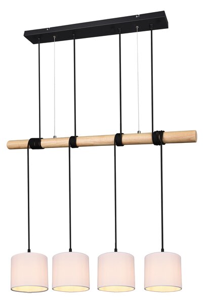 Lampada a Sospensione da Interno a LED in Metallo Nero Opaco