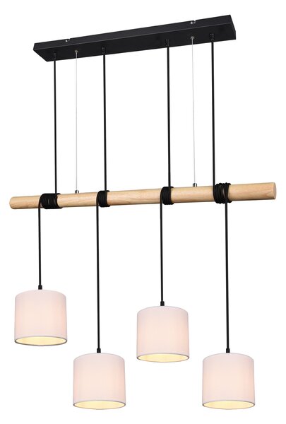 Lampada a Sospensione da Interno a LED in Metallo Nero Opaco