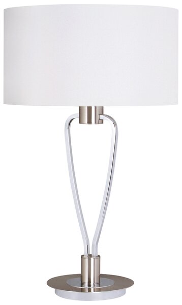 Lampada tavolo da Interno E27 in Metallo Nickel Opaco
