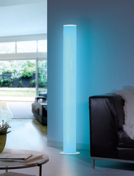 Piantana da Interno a LED in Plastica Bianco