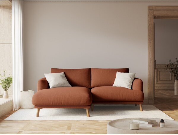 Divano angolare color terracotta (con penisola a sinistra/con chaise lounge) Naomi – Micadoni