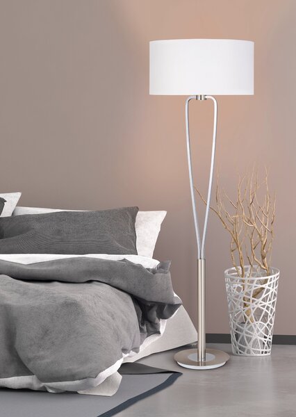 Piantana da Interno E27 in Metallo Nickel Opaco