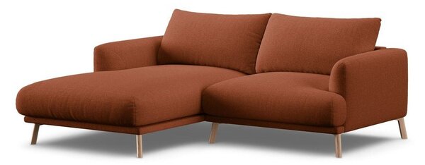 Divano angolare color terracotta (con penisola a sinistra/con chaise lounge) Naomi – Micadoni