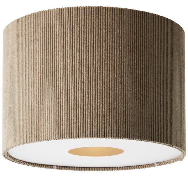Lampada da soffitto retrò, Cavo, tessuto, E27, 35 cm, decorativa, grigio