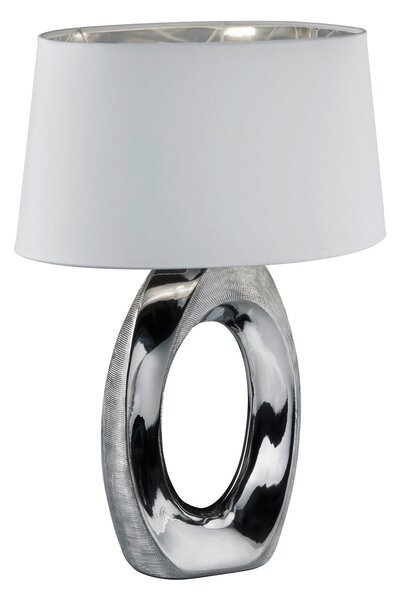 Lampada tavolo da Interno E27 in Ceramica Argento
