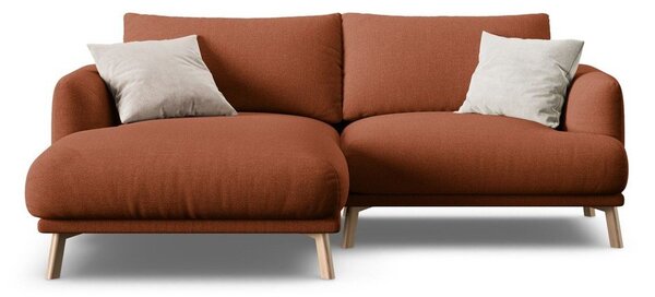 Divano angolare color terracotta (con penisola a sinistra/con chaise lounge) Naomi – Micadoni