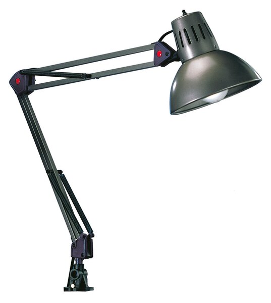 Lampa a morsetto da Interno E27 in Metallo Alluminio