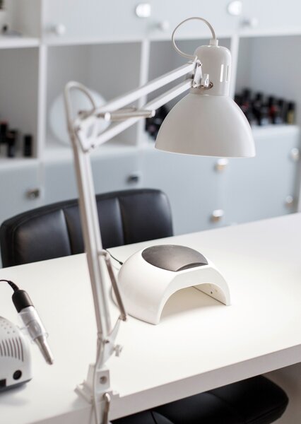 Lampa a morsetto da Interno E27 in Metallo Bianco