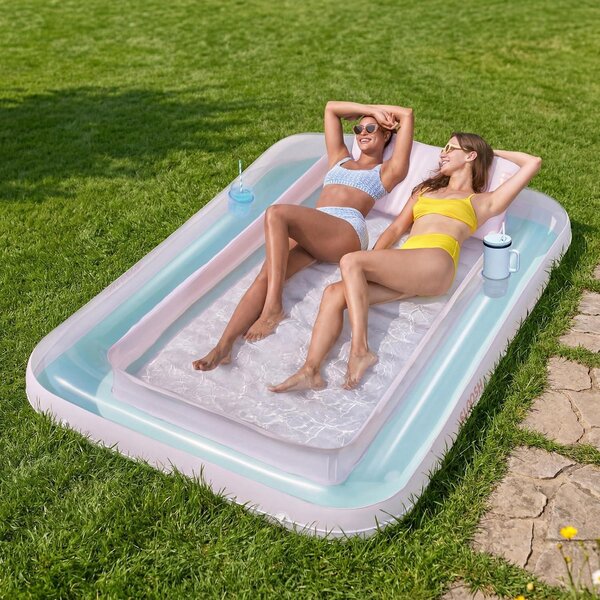 Gondola gonfiabile per prendere il sole - Lettino galleggiante per il relax - Ideale per rilassarsi al sole - Design particolarmente ampio - 178 x 116 cm