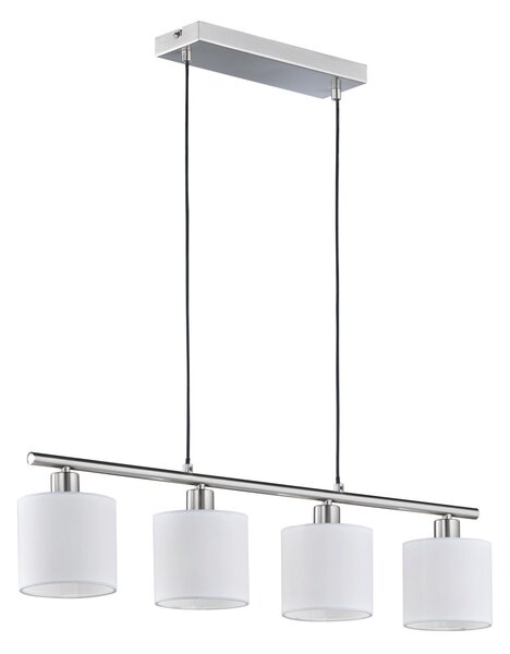 Lampada a Sospensione da Interno E14 in Metallo Nickel Opaco