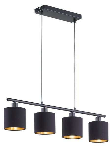 Lampada a Sospensione da Interno E14 in Metallo Nero Opaco