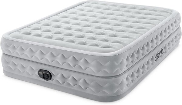 Letto gonfiabile - Comodo per dormire - Dotato di pompa integrata - Dimensioni: 152x203 cm - Colore: grigio