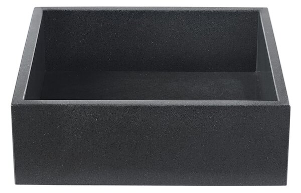 Lavabo quadrato in terrazzo nero L40 cm LOUSSA
