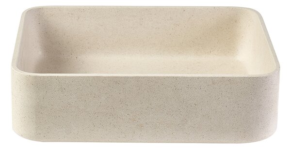 Lavabo rettangolare in pietra naturale beige L48 cm ALIZEE