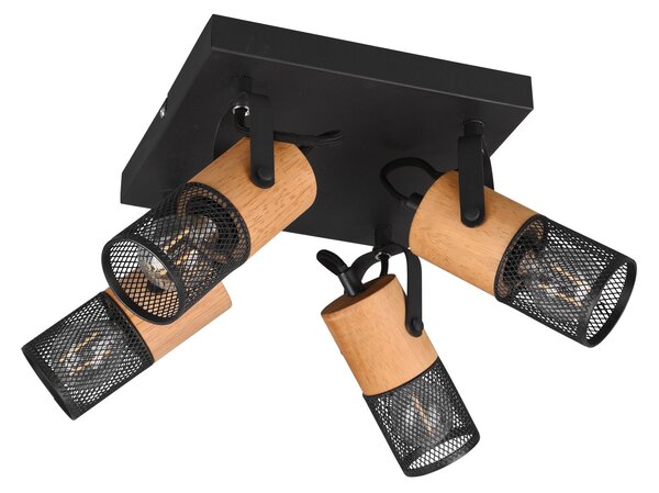 Plafoniera da Interno a LED in Metallo Nero Opaco