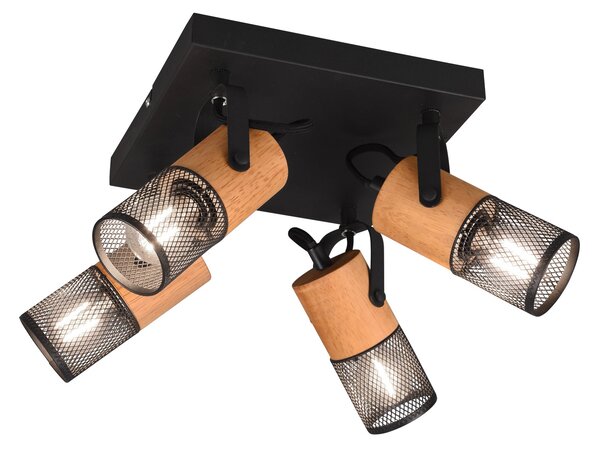 Plafoniera da Interno a LED in Metallo Nero Opaco