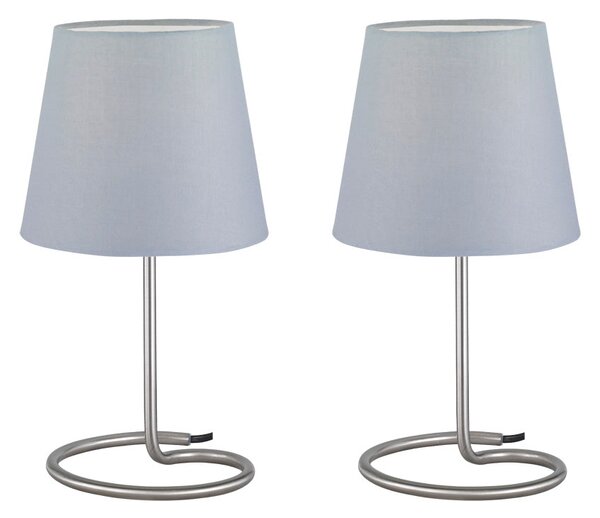 Lampada tavolo da Interno E14 in Metallo Nickel Opaco