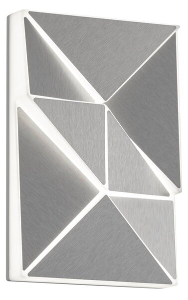Applique da Interno a LED in Plastica Alluminio Spazzolato