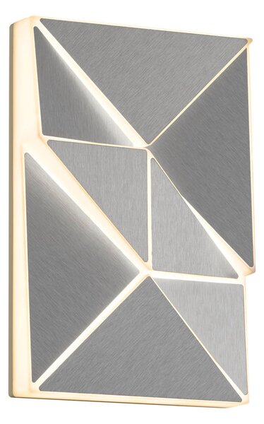 Applique da Interno a LED in Plastica Alluminio Spazzolato