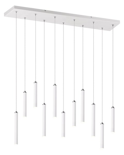 Lampada a Sospensione da Interno a LED in Metallo Bianco Opaco