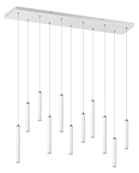 Lampada a Sospensione da Interno a LED in Metallo Bianco Opaco