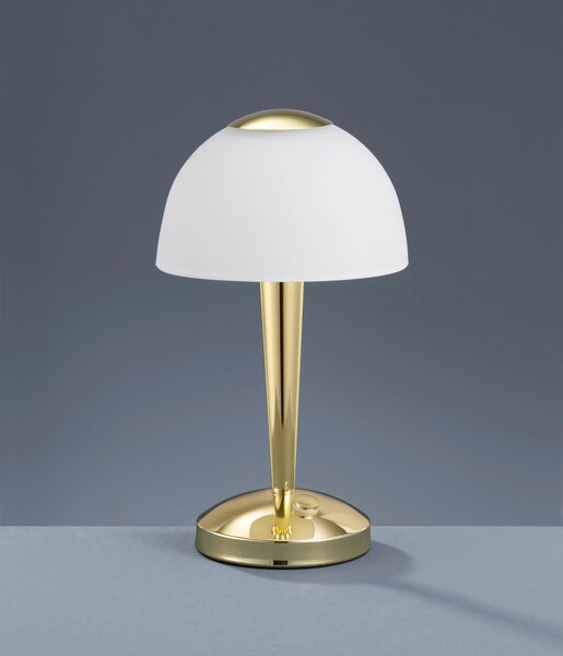 Lampada tavolo da Interno a LED in Metallo Ottone Lucido