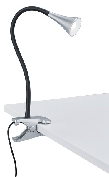 Lampa a morsetto da Interno a LED in Plastica Titanio
