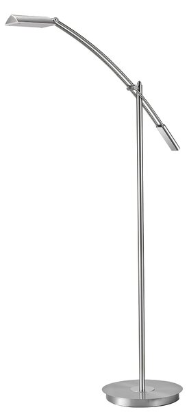 Piantana da Interno a LED in Metallo Nickel Opaco
