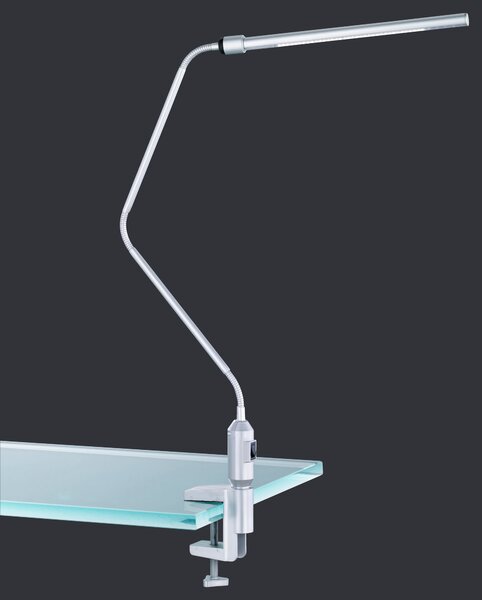 Lampa a morsetto da Interno a LED in Metallo Titanio