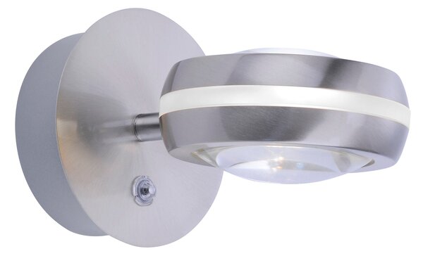 Applique da Interno a LED in Metallo Nickel Opaco