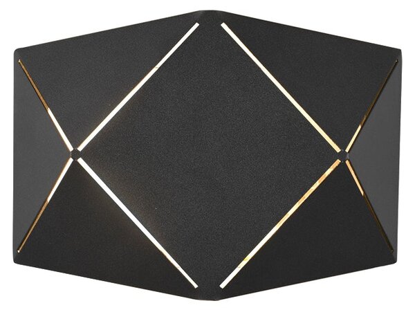 Applique da Interno a LED in Metallo Nero Opaco