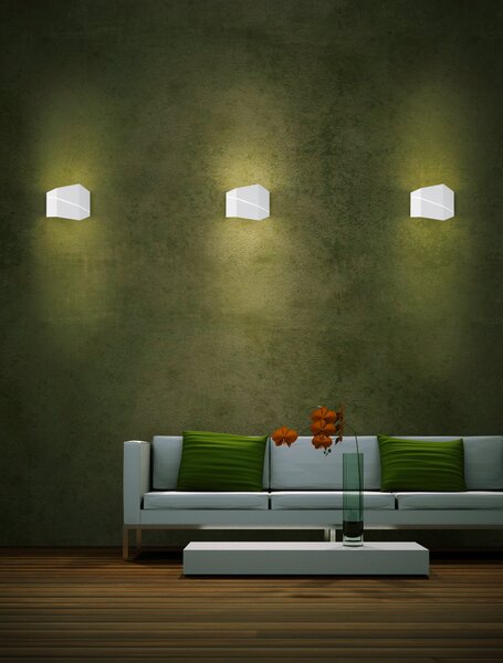 Applique da Interno a LED in Metallo Bianco Opaco