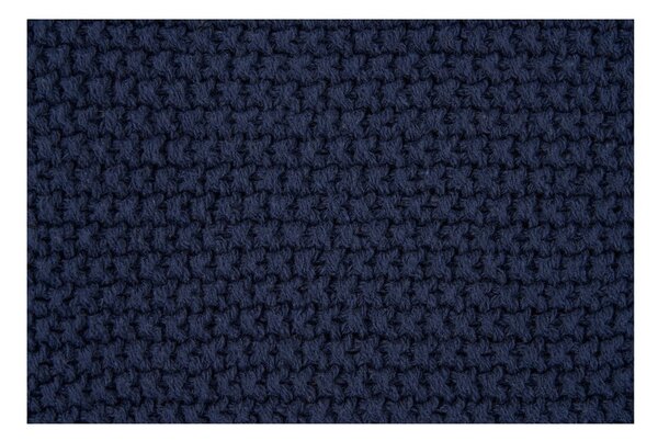 Coperta blu scuro in cotone riciclato 130x170 cm Santos – House Nordic