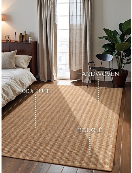 Tappeto in juta beige tessuto a mano 160x230 cm Harvest Amber - Elle Decoration