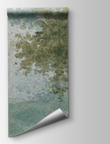 Carta da parati Acquerello raffigurante alberi e un fiume, Carta da parati Natura, Carta da parati popolare, t00856v1 - Tapeko.it